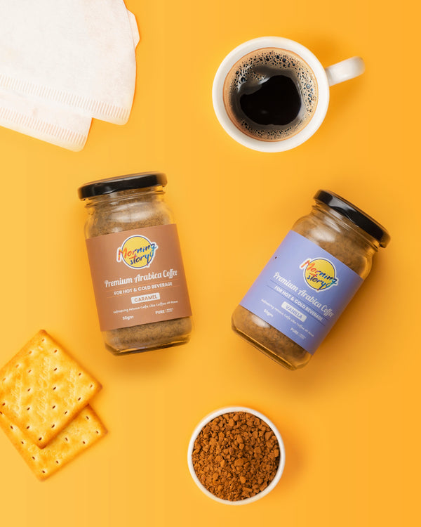 Vanilla Coffee + Caramel Coffee